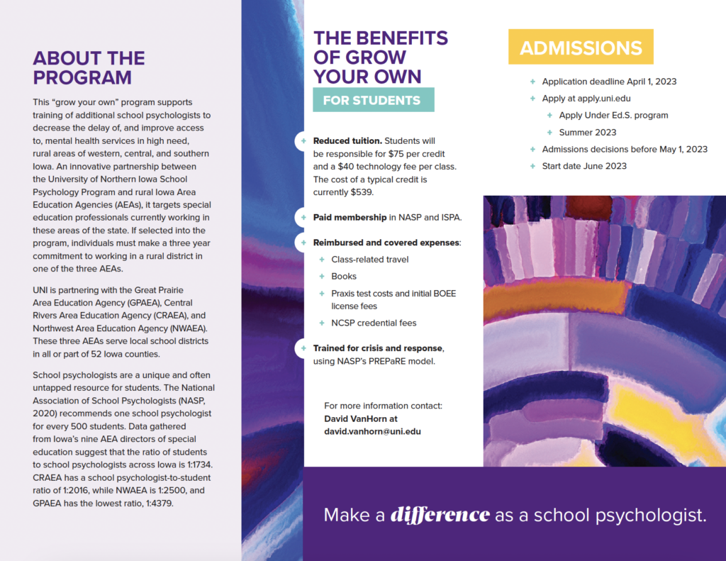 GROW YOUR OWN SCHOOL PSYCHOLOGIST PROGRAM ZOOM ON MARCH 28 AT 3 PM