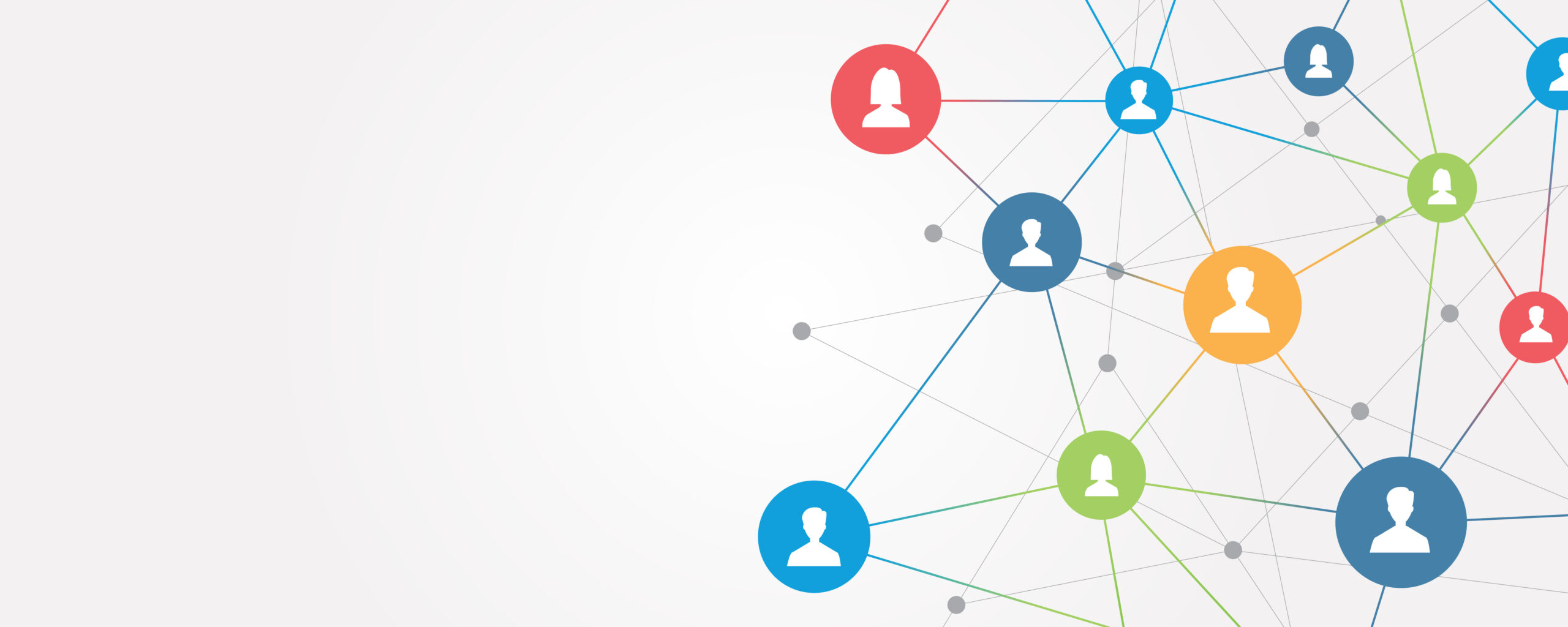 Abstract business connection on social network online concept