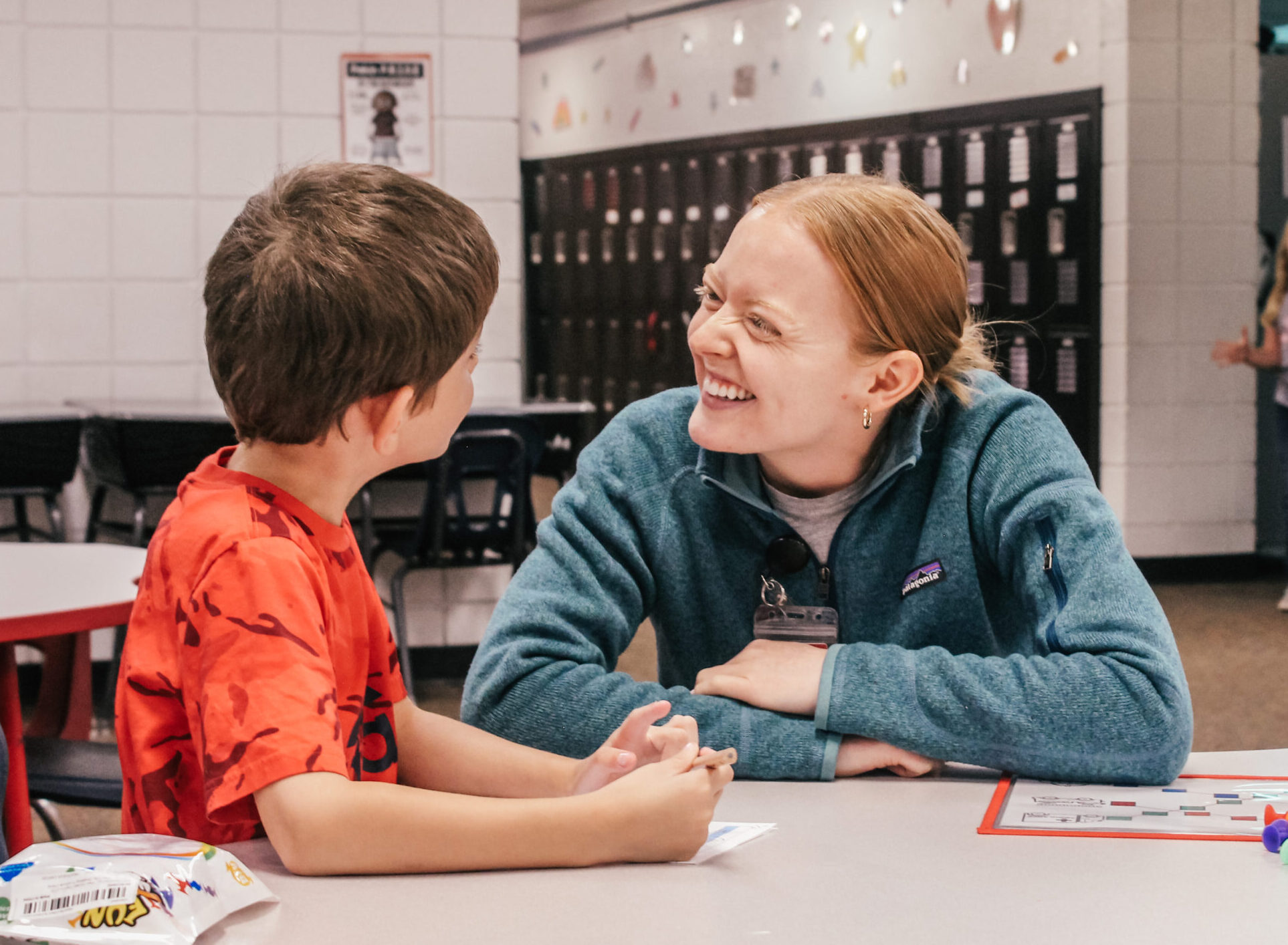 Holly Forrester working with Student